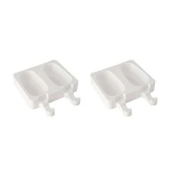 Moule à Glace Silicone 2 X 2 Esquimaux 90 Ml Avec Bâtonnets SilikoMart