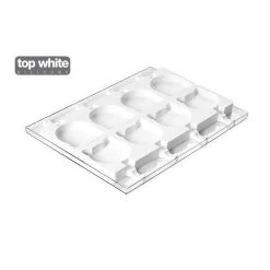Moule à Glace Silicone Chat 8 Empreintes Avec Bâtonnets SilikoMart