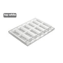 Moule à Glace Silicone Choco 12 Empreintes Avec Bâtonnets SilikoMart