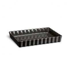 Moule à Tarte Rectangulaire En Céramique 33,5 X 24 Cm Fusain Emile Henry