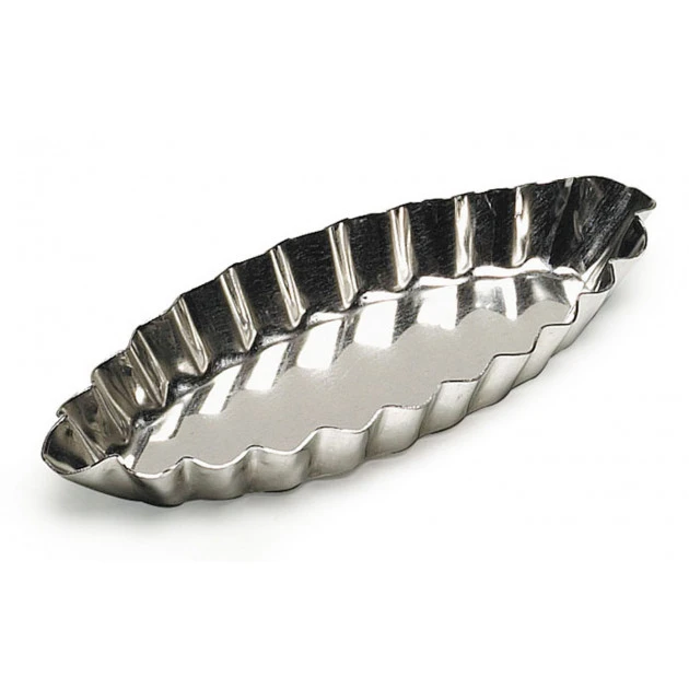 Moule Barquette Cannelée Fer Blanc 11 X 4,7 Cm Gobel