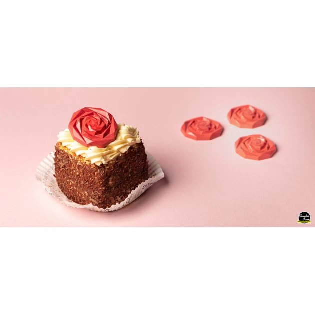 Moule Chocolat Caraque Rose 4,5 Cm (x10) Chocolat Form – Image 3