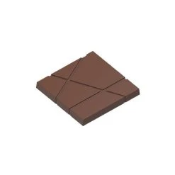 Moule Chocolat Carré Avec Rayures 7,5 Cm (x3) Chocolat Form