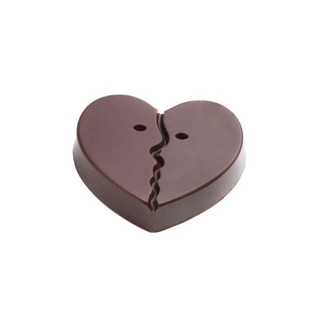 Moule Chocolat Coeur Deux Visages 40x30 Mm (x18) Pop Chocolat