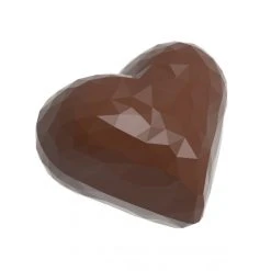 Moule Chocolat Cœur Double à Facettes 3,4 X 2,8 Cm (x21) Chocolate World