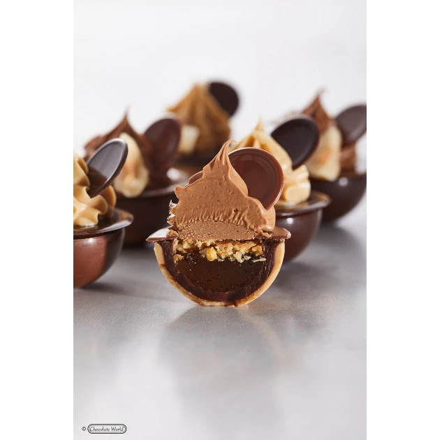 Moule Chocolat Sphère Aplatie 3 Cm (x24) Chocolate World – Image 3