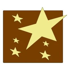 MALLARD FERRIERE Moule Embout De Bûche Carré Etoiles 85 X 74 Mm Mallard Ferrière