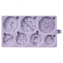 Moule En Silicone 7 Boules De Noël Karen Davies