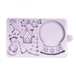 Moule En Silicone Boule à Neige De Noël Karen Davies