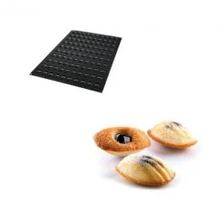Moule Silicone 100 Mini Madeleines 4,5 X 2,6 X 1,2 Cm 12ml SilikoMart Professional