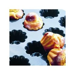 Moule Silicone 24 Brioches Lisses 8 Cm X H 1,5 Cm Flexipan