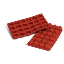 Moule Silicone 24 Savarins Ovales 4,4 X 3,2 Cm Silikomart