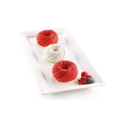 Moule Silicone 6 Intreccio Ø 7,5 Cm X H 3,5 Cm Silikomart 3D Design