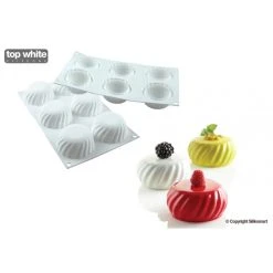 Moule Silicone 6 Palets Vrillés Samouraï 110ml Silikomart Professional