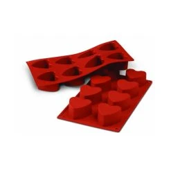Moule Silicone 8 Coeurs 6 Cm X H 3,5 Cm Silikomart