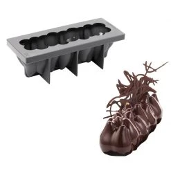 Moule Silicone Bûche Anémone 25 X 9 Cm X H 8,5 Cm Pavoni