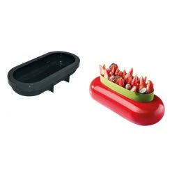 Moule Silicone Bûche Futura 23 X 10 Cm X H 4,5 Cm Pavoni