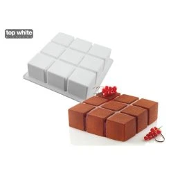 Moule Silicone Carré Cubik 17,2 Cm Silikomart Professional