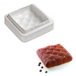 Moule Silicone Carré Matelassé 160 Mm Silikomart