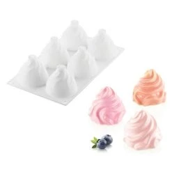 Moule Silicone Chantilly Ø 7,3 Cm X H 6,5 Cm (x6) Silikomart Professional