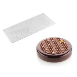 Moule Silicone Décor Alvéoles Ø 14 à 18 Cm X H 0,35 Cm (x2) Silikomart Professional