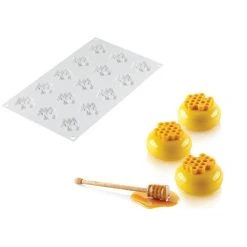 Moule Silicone Décor Miel Ø 4,5 Cm X H 0,8 Cm (x15) Silikomart Professional