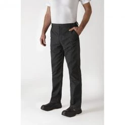 Pantalon De Cuisine Mixte Rayé Noir/Blanc TIMEO T.50 Robur