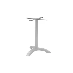 Pied De Table Base 3 Branches En Métal Gris Aluminium Athena Lyrose