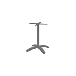 Pied De Table Base 4 Branches En Métal Gris Aluminium Athena Lyrose