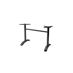 Pied De Table Double En Métal Noir Athena Lyrose