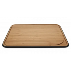 Planche à Découper Bambou Avec Rigole 40,5 X 33 Cm Noir Pebbly