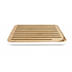 Planche Ă Pain Bambou 35 X 25 Cm Blanc Pebbly