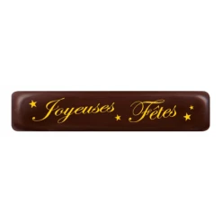 Plaque Chocolat Joyeuses Fêtes 7 X 1,5 Cm (x132) Florensuc