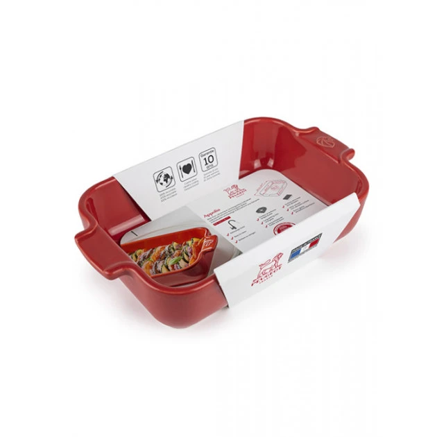 Plat à Four Rectangulaire En Céramique Appolia 22 Cm Rouge Peugeot – Image 2