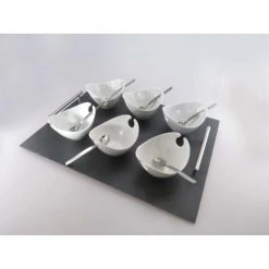 Plateau 6 Coupelles Jonque Blanches Par LeBrun