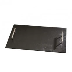 Plateau Ardoise Poignées Métal Par LeBrun (38x28cm)