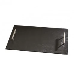 Plateau Ardoise Poignées Métal Par LeBrun (46x30cm)