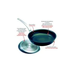 BOURGEAT Poêle Induction Anti Adhésive Ø 24 Cm X H 5 Cm Elite Pro Matfer