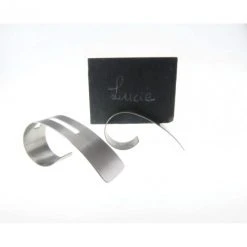 Porte-noms Inox Arabesque Avec Ardoises Par LeBrun (x6)