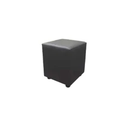 Pouf Carré En Tissu Gris Lisbonne 2imahl