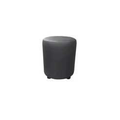 Pouf Rond En Tissu Gris Lisbonne 2imahl