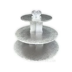 GATODECO Présentoir Argenté Cupcakes 3 Etages Ronds Gatodéco