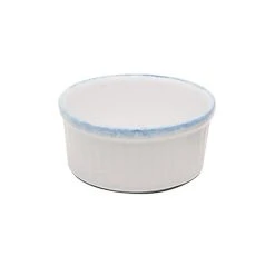 DIGOIN - SARREGUEMINES Ramequin 8,5 Cm Porcelaine Blanche Granitée