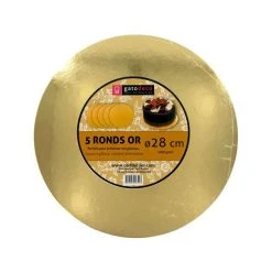 GATODECO Ronds Dorés Ø 29,4 Cm (x5) Gatodéco