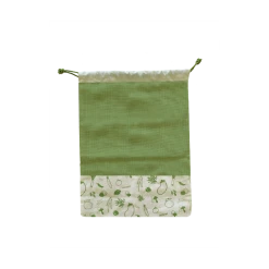 Sac à Légumes Coton Bio Vert 30 X 40 Cm Pebbly