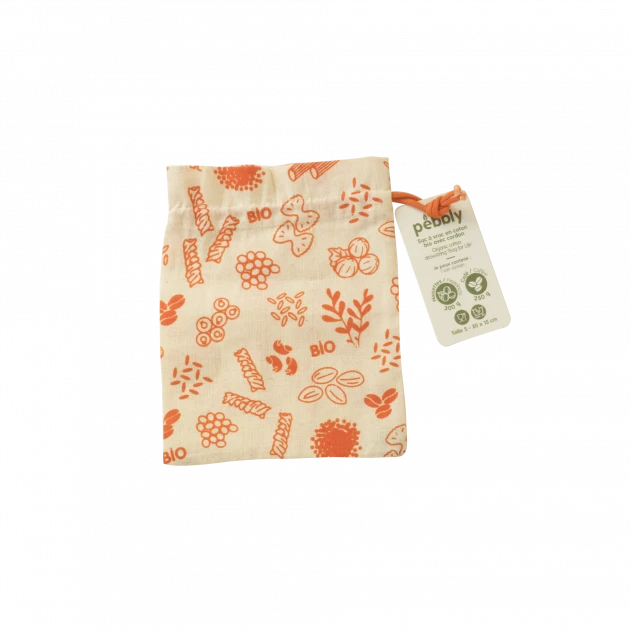 Sac Ă Vrac Coton Bio Rouge 15 X 20 Cm Pebbly