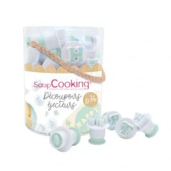 Seau 36 Découpoirs éjecteurs Lettres Et Chiffres ScrapCooking