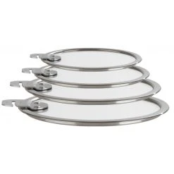 Série De Couvercles Plats En Verre Trempé 14 à 20 Cm Strate Amovible Cristel