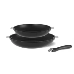 Set De 2 Poêles Cookway 24 Et 28 Cm Exceliss+ Poignée Amovible Cristel