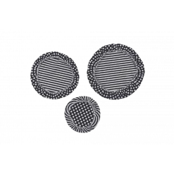 Set De 3 Couvercles Réutilisables Assortis 100% Coton Noir Et Blanc - NUTS